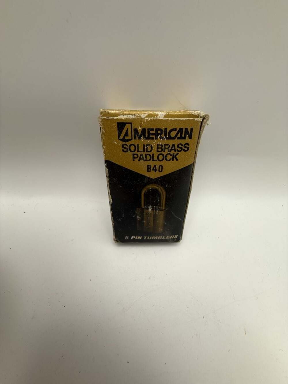 Vintage American Lock B40 Solid Brass 5-Pin Tumbler Padlock